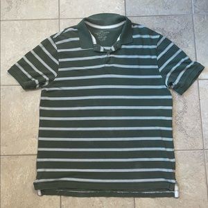green striped collar shirt